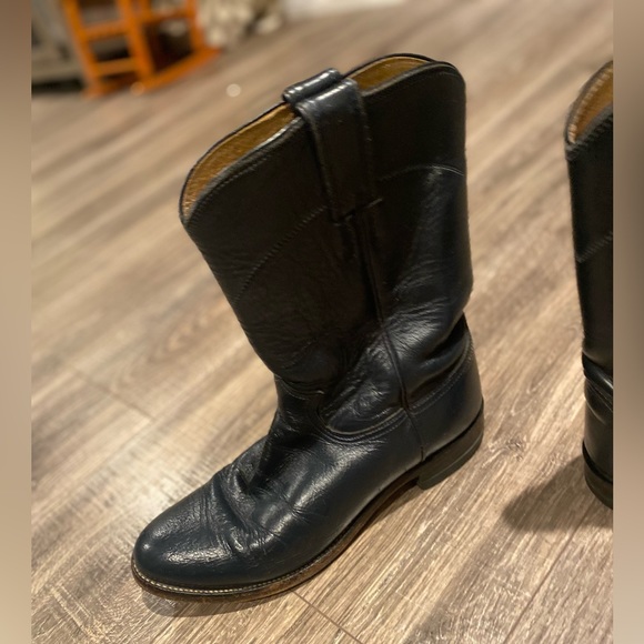 Men’s Black Justin Boots size 7.5 style # 3024 - Picture 9 of 11